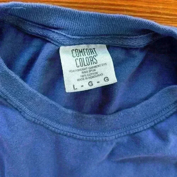 2 Religious Themed T-Shirts Gildan Red/Burgundy XL Comfort Colors Blue L - Picture 6 of 8